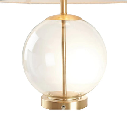 Alber Table Lamp by Chelsea House in gold and clear, brushed brass. Made from unique in a unique style.