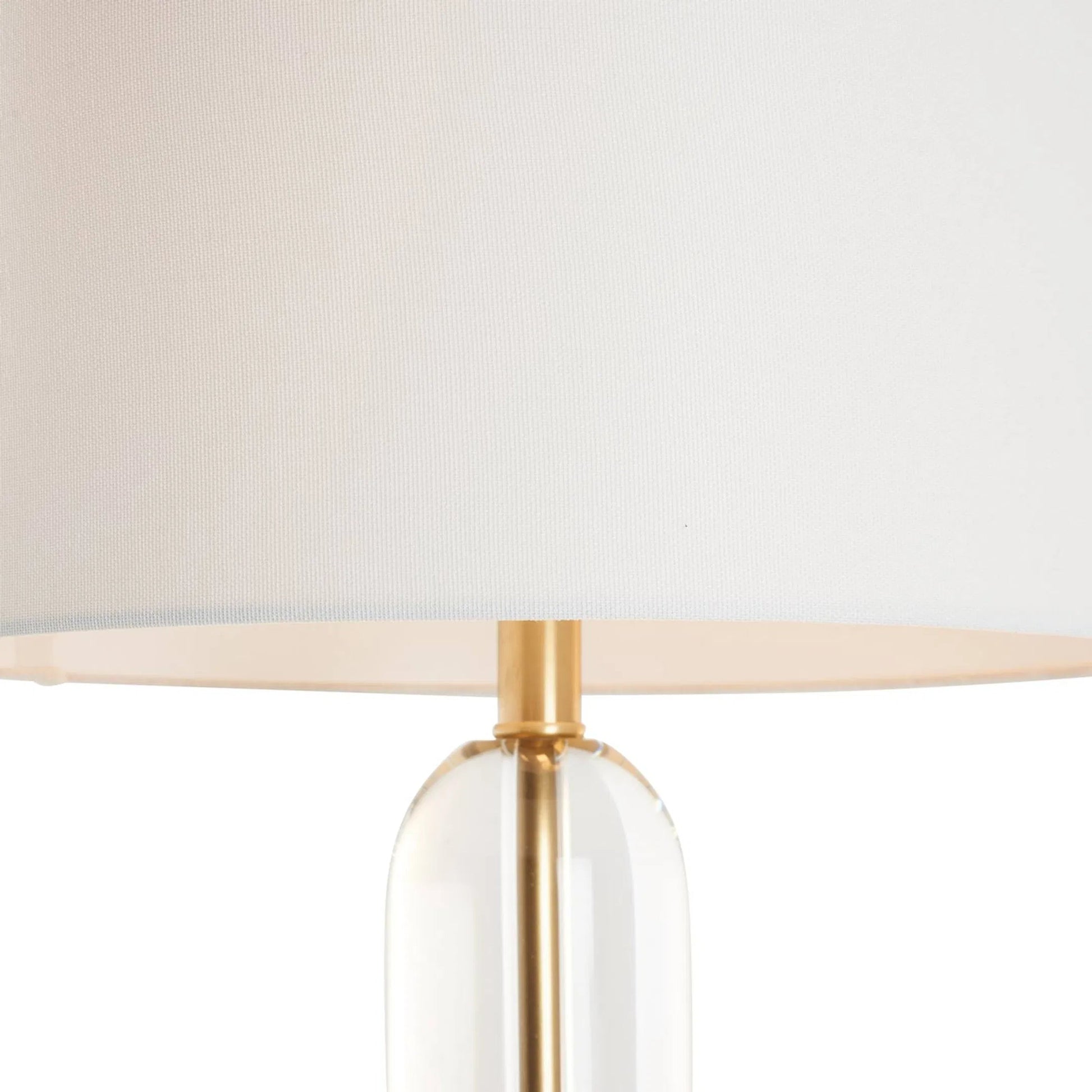 Flynn Table Lamp by Chelsea House in gold and clear, brushed brass. Made from unique in a unique style.