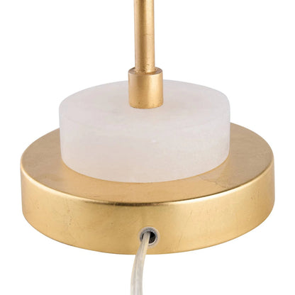 Glenda Table Lamp by Chelsea House in white, cream, gold and natural white, gold leaf. Made from unique in a unique style.