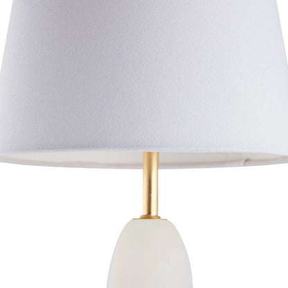 Glenda Table Lamp by Chelsea House in white, cream, gold and natural white, gold leaf. Made from unique in a unique style.