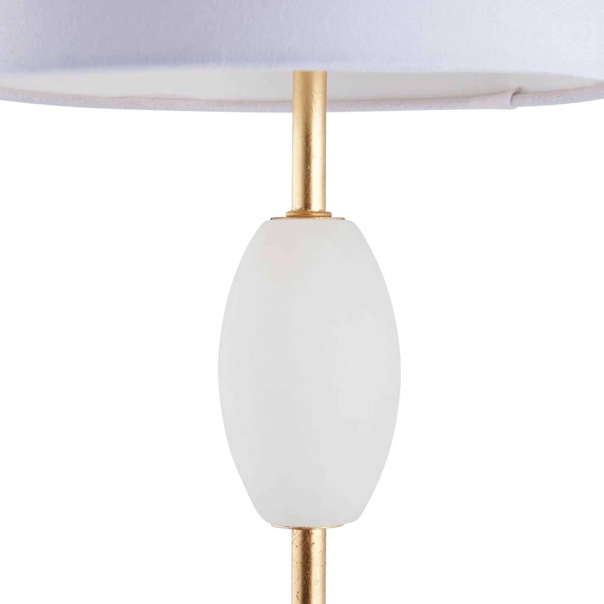 Glenda Table Lamp by Chelsea House in white, cream, gold and natural white, gold leaf. Made from unique in a unique style.