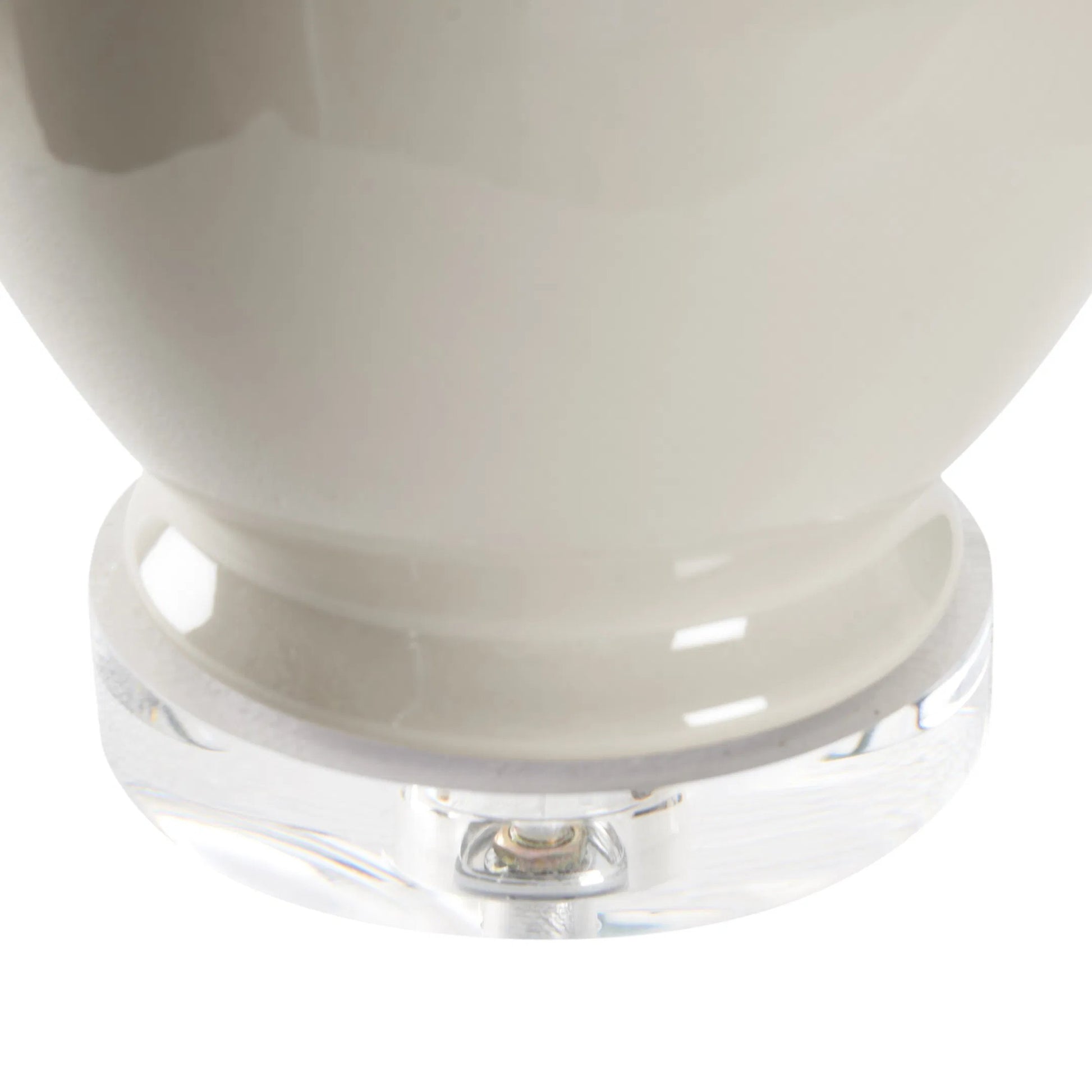 Murano Ceramic Lamp by Chelsea House in white, cream. Made from unique in a unique style.