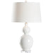 Murano Ceramic Lamp by Chelsea House in white, cream. Made from unique in a unique style.