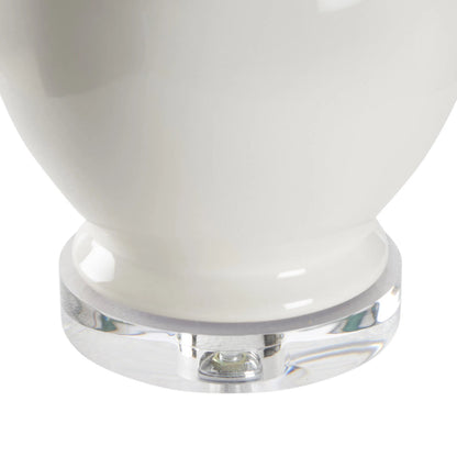 Murano Ceramic Lamp by Chelsea House in white, cream. Made from unique in a unique style.