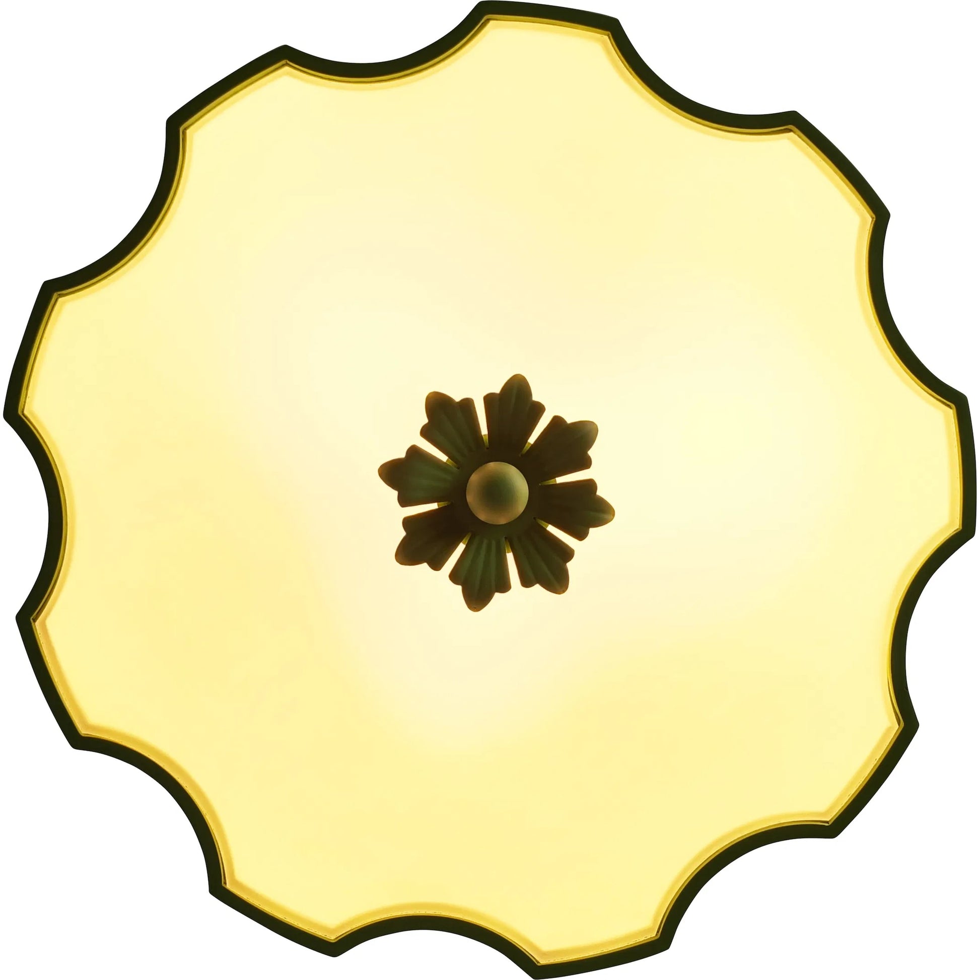 Fancy Wiggly Flushmount by Chelsea House in green, white, cream. Made from steel, glass in a eclectic & global style.