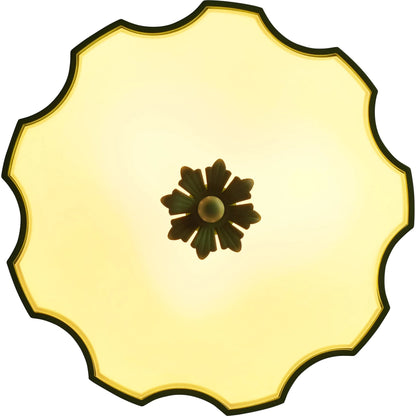 Fancy Wiggly Flushmount by Chelsea House in green, white, cream. Made from steel, glass in a eclectic & global style.