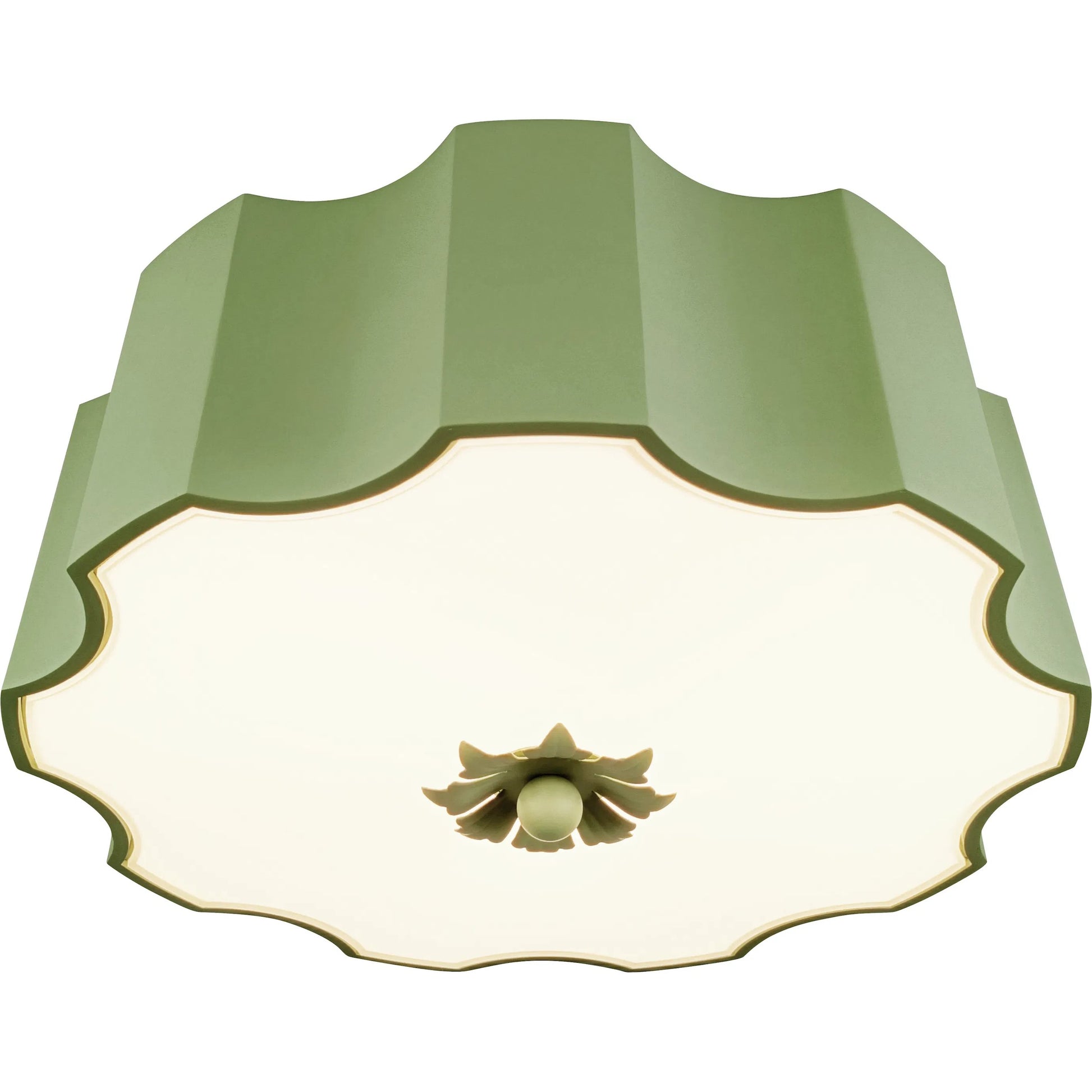 Fancy Wiggly Flushmount by Chelsea House in green, white, cream. Made from steel, glass in a eclectic & global style.