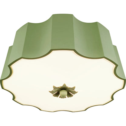 Fancy Wiggly Flushmount by Chelsea House in green, white, cream. Made from steel, glass in a eclectic & global style.