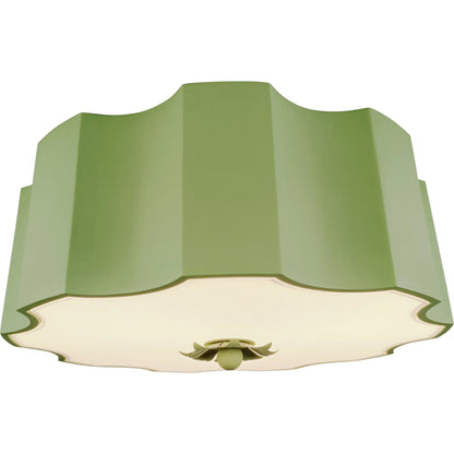Fancy Wiggly Flushmount by Chelsea House in green, white, cream. Made from steel, glass in a eclectic & global style.