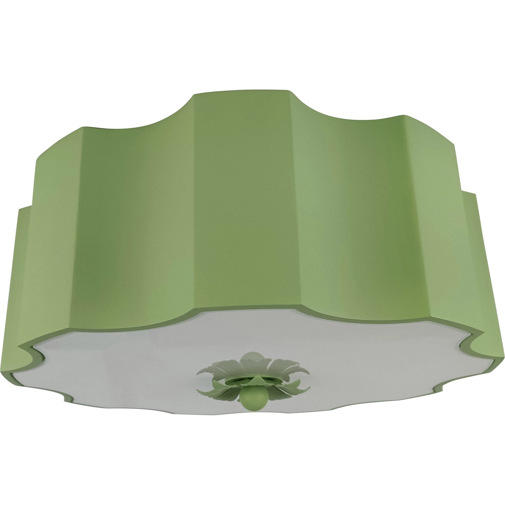 Fancy Wiggly Flushmount by Chelsea House in green, white, cream. Made from steel, glass in a eclectic & global style.
