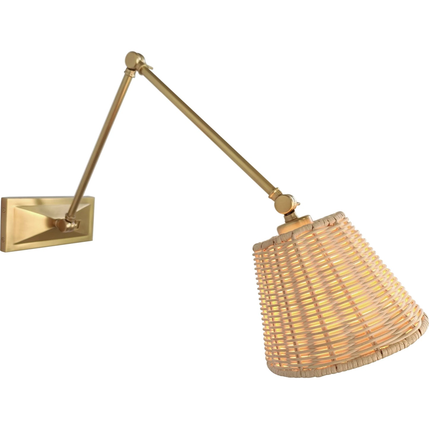 002 SI-2453004 | Additional Silo | Downtown Sconce by Chelsea House in brown, gold. Made from brass, steel, rattan in a rustic style.