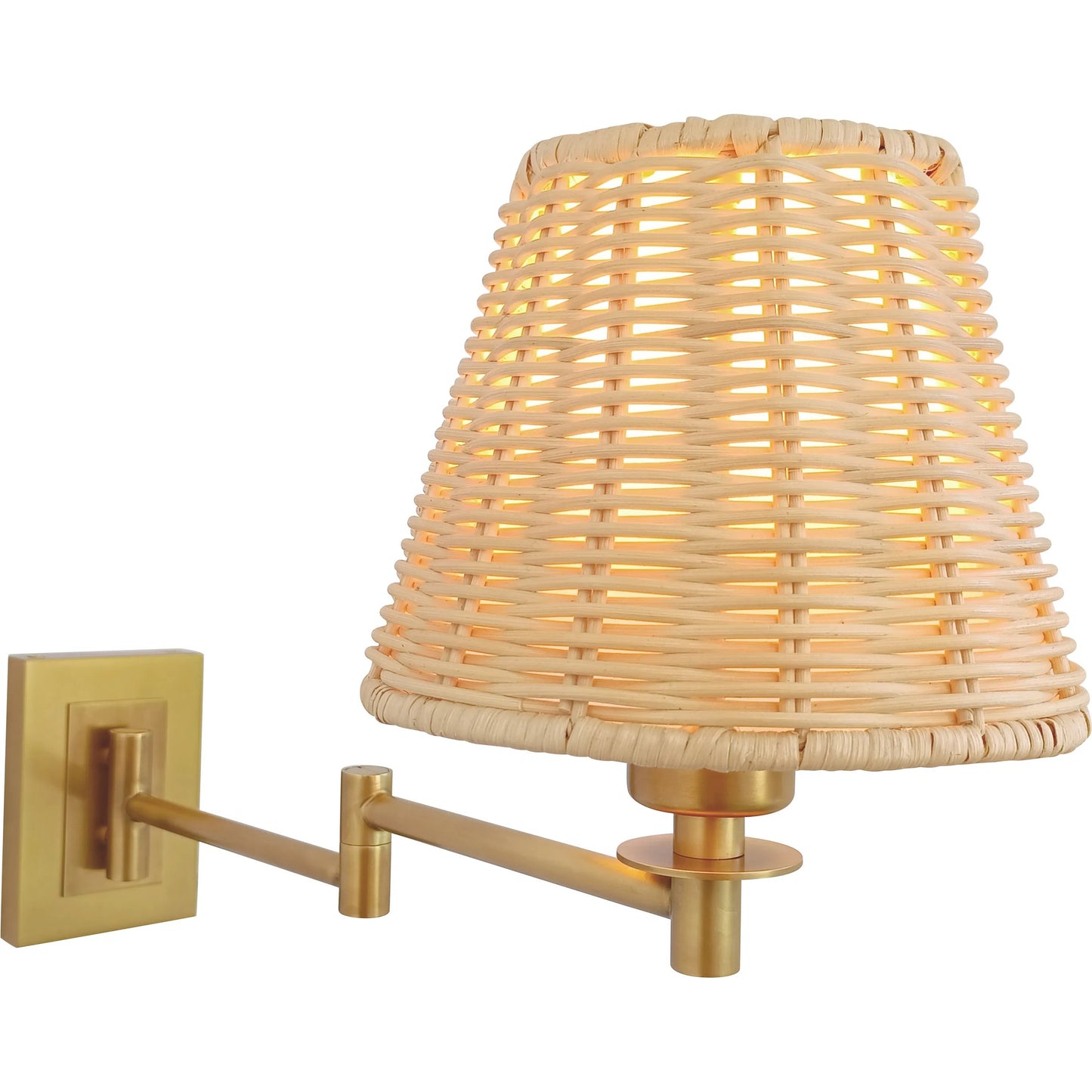 002 SI-2453025 | Additional Silo | Uptown Sconce by Chelsea House in gold, brown. Made from steel, brass, rattan in a rustic style.