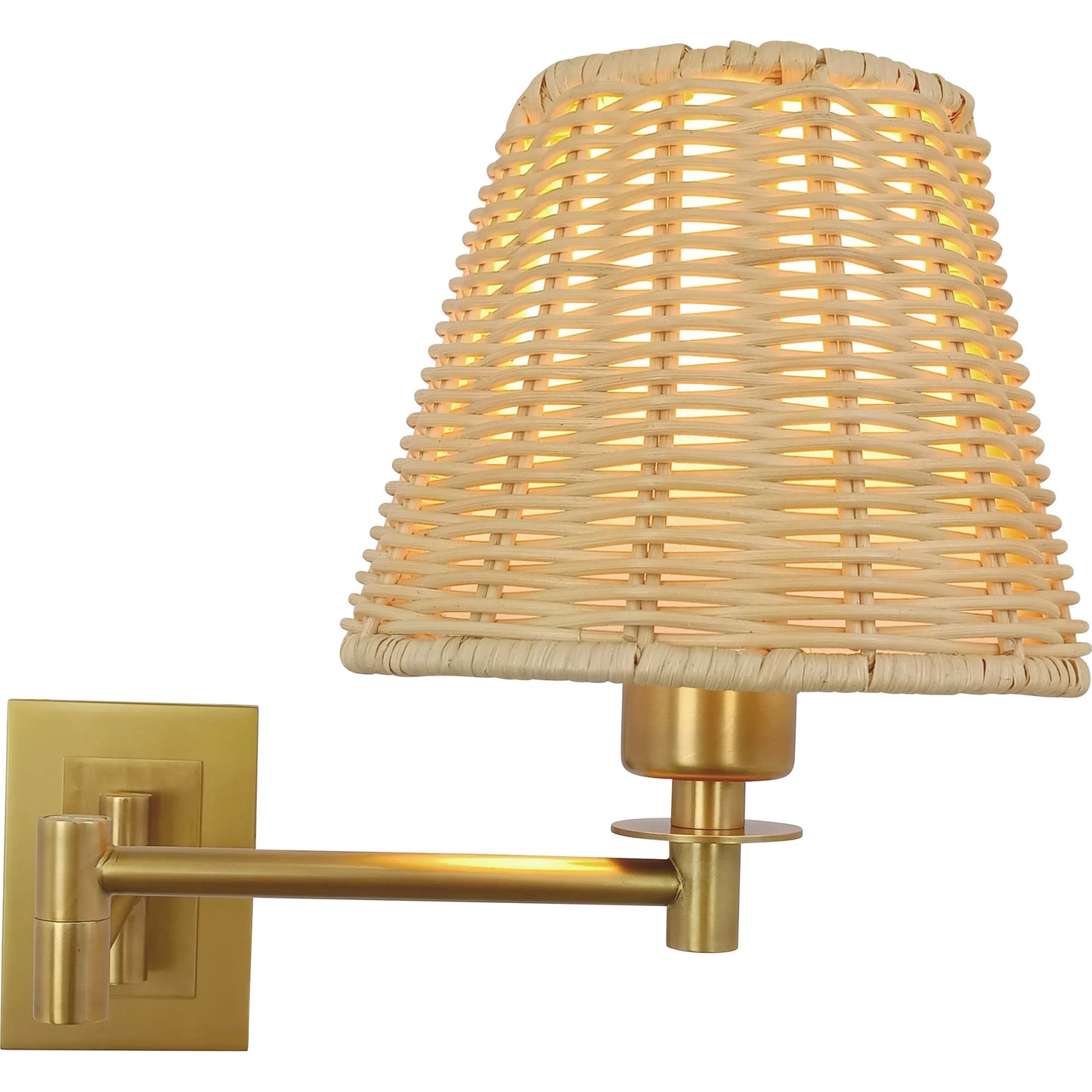 004 SI-2453025 | Additional Silo | Uptown Sconce by Chelsea House in gold, brown. Made from steel, brass, rattan in a rustic style.