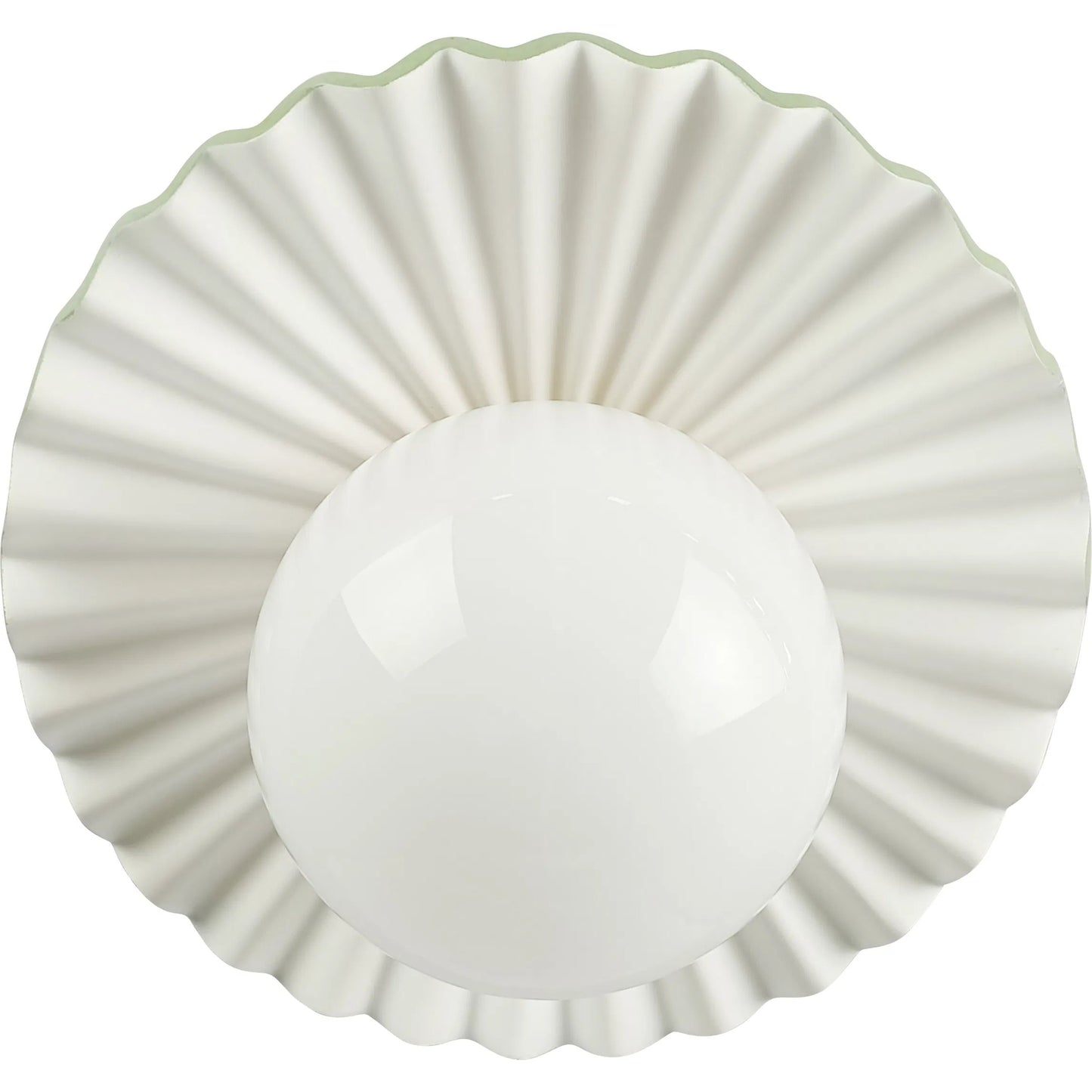 003 SI-2453006 | Additional Silo | Fancy Ruffle Flushmount by Chelsea House in white, cream, green. Made from resin, metal, glass in a eclectic & global style.