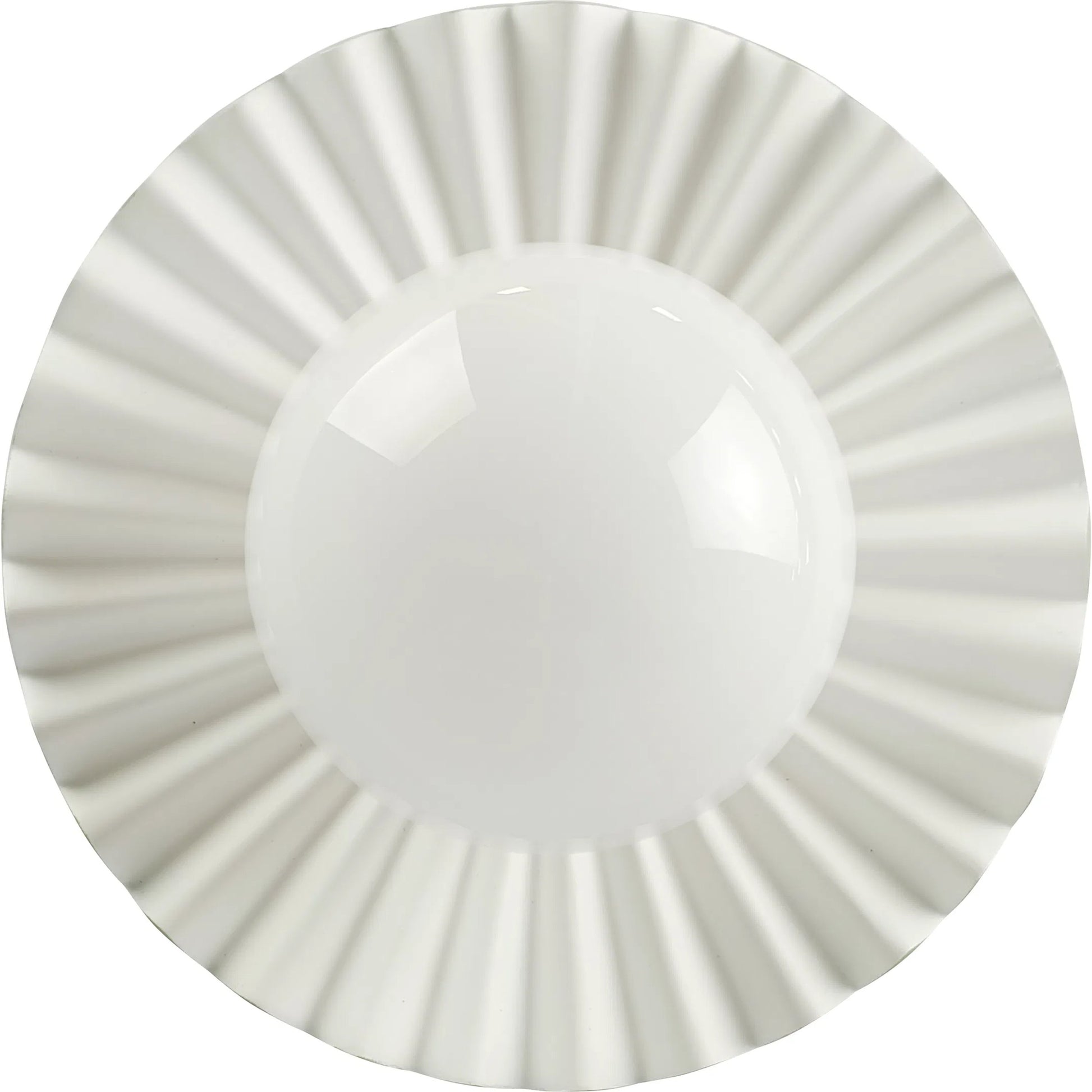 Fancy Ruffle Flushmount by Chelsea House in white, cream, green. Made from resin, metal, glass in a eclectic & global style.