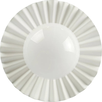 Fancy Ruffle Flushmount by Chelsea House in white, cream, green. Made from resin, metal, glass in a eclectic & global style.