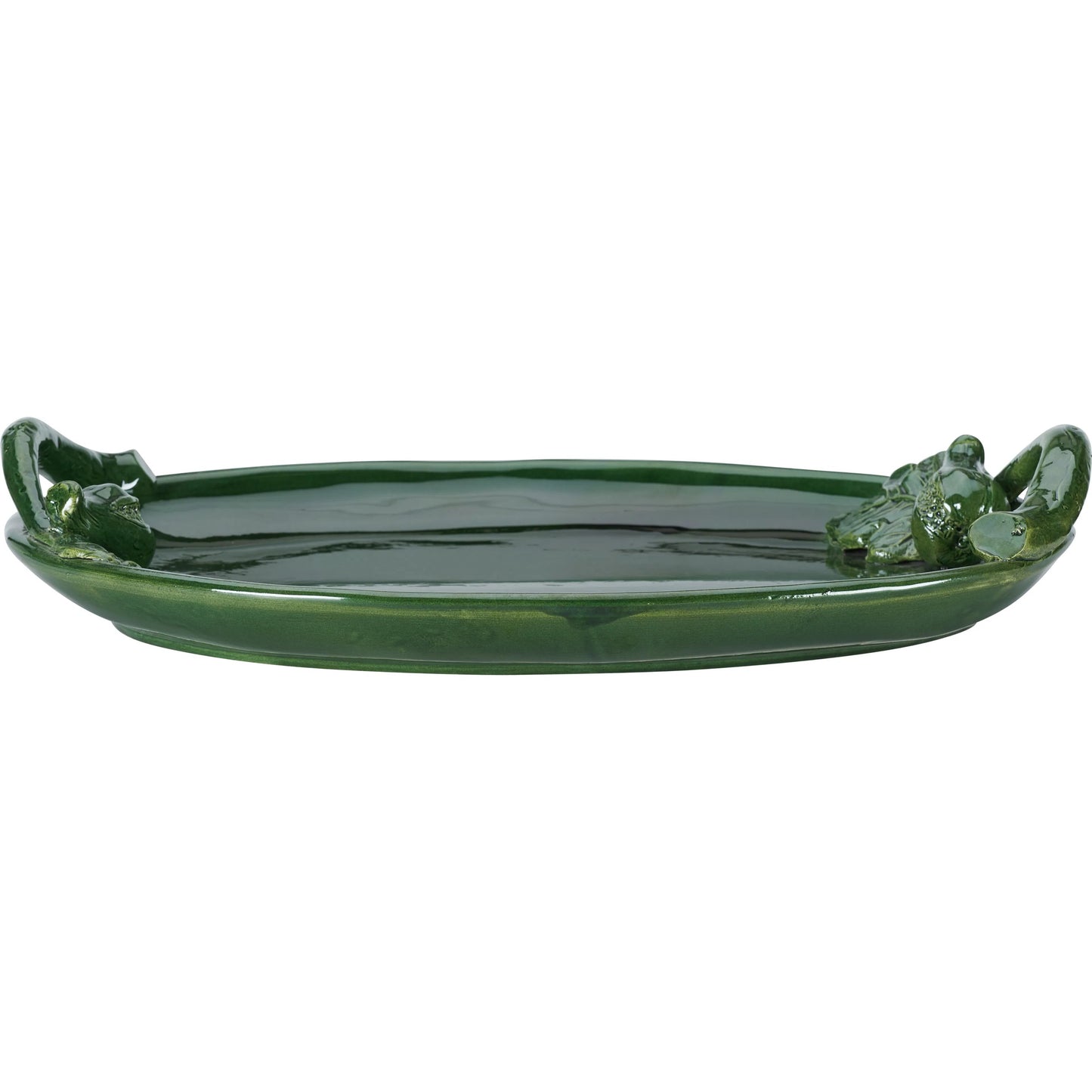 002 SI-2533835 | Additional Silo | Fig Platter by Chelsea House in green and green glaze. Made from unique in a unique style.