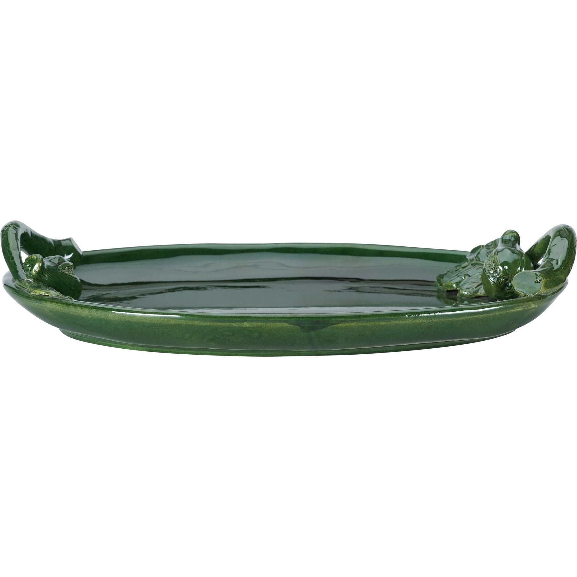 Fig Platter by Chelsea House in green and green glaze. Made from unique in a unique style.