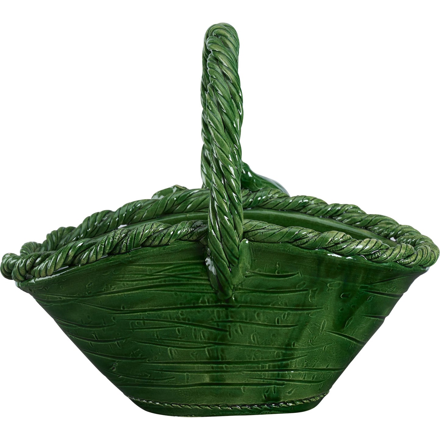 004 SI-2533830 | Additional Silo | Fig Ceramic Basket by Chelsea House in green and green glaze. Made from unique in a unique style.