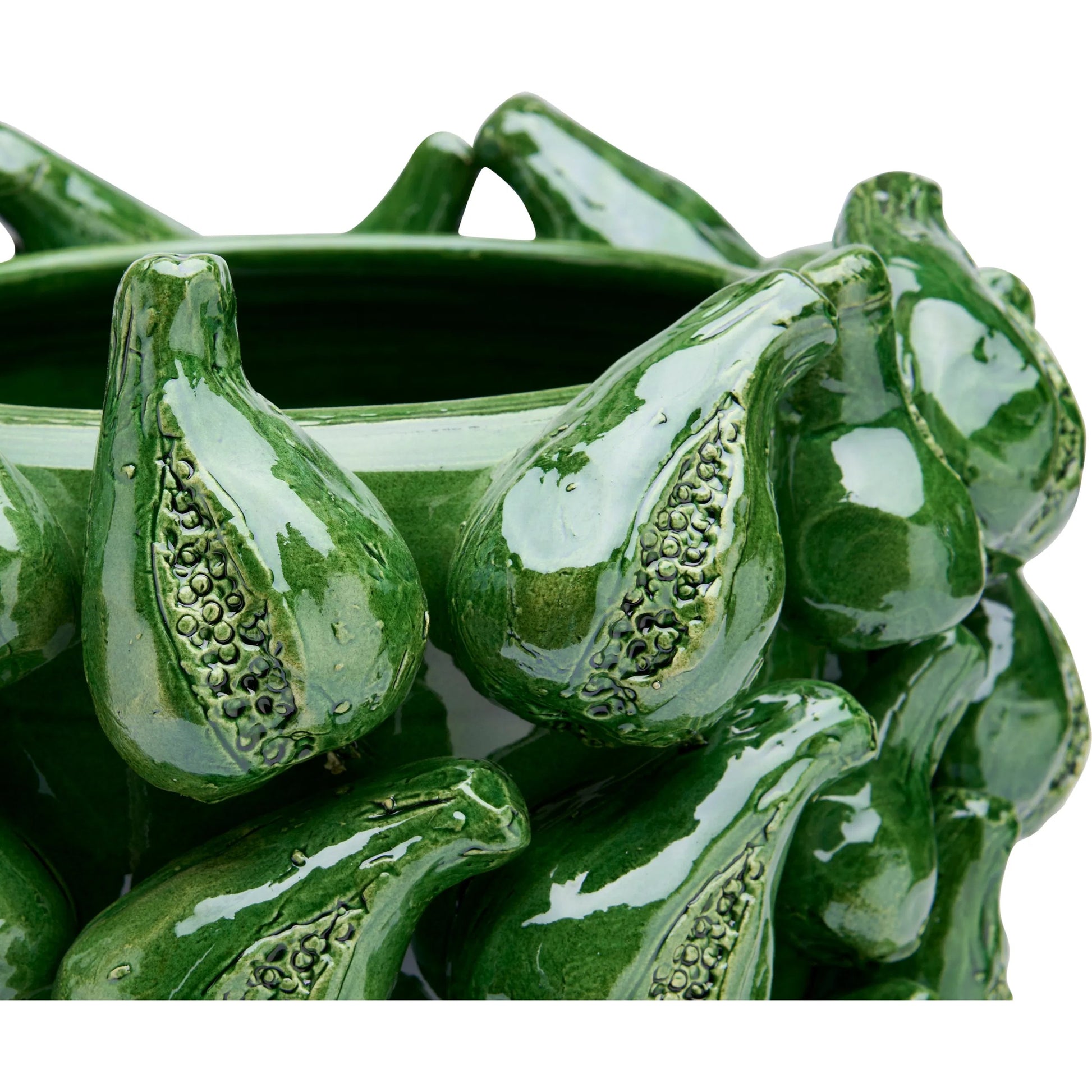 Fig Bowl by Chelsea House in green and green glaze. Made from unique in a unique style.