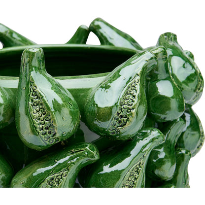 Fig Bowl by Chelsea House in green and green glaze. Made from unique in a unique style.