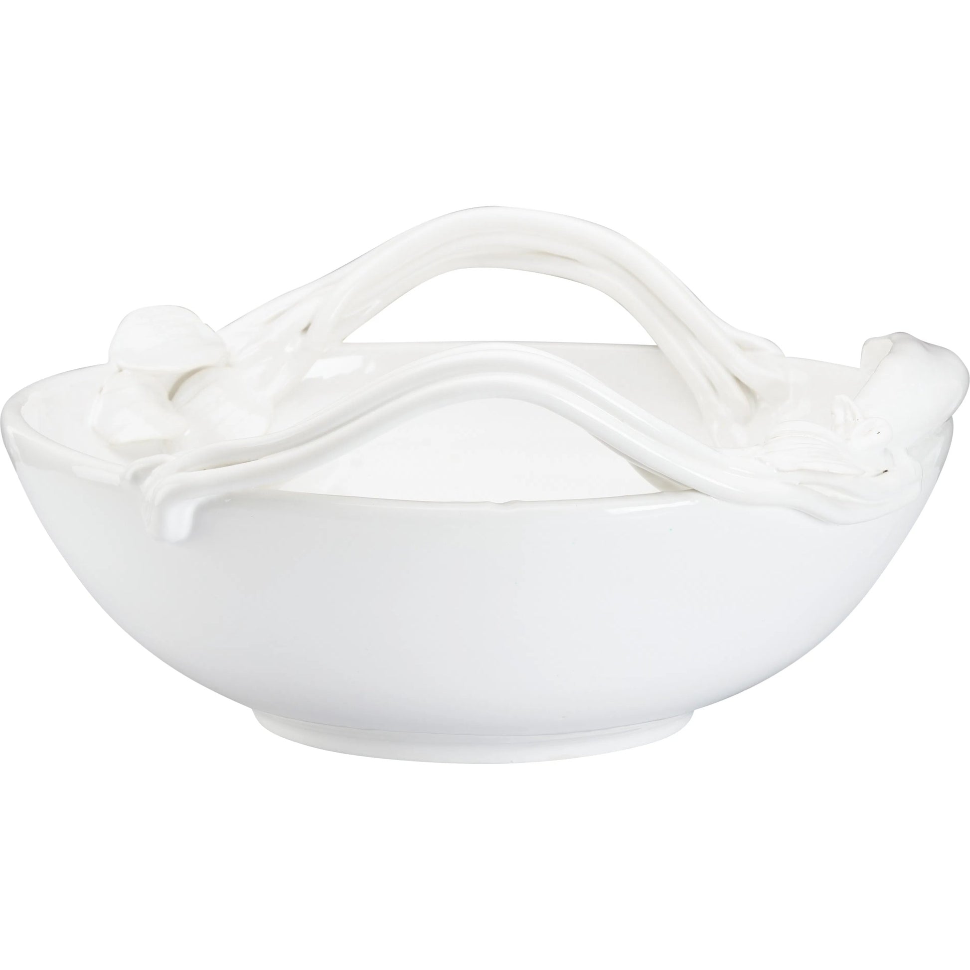 Pisello Bowl by Chelsea House in white, cream and white glaze. Made from unique in a unique style.