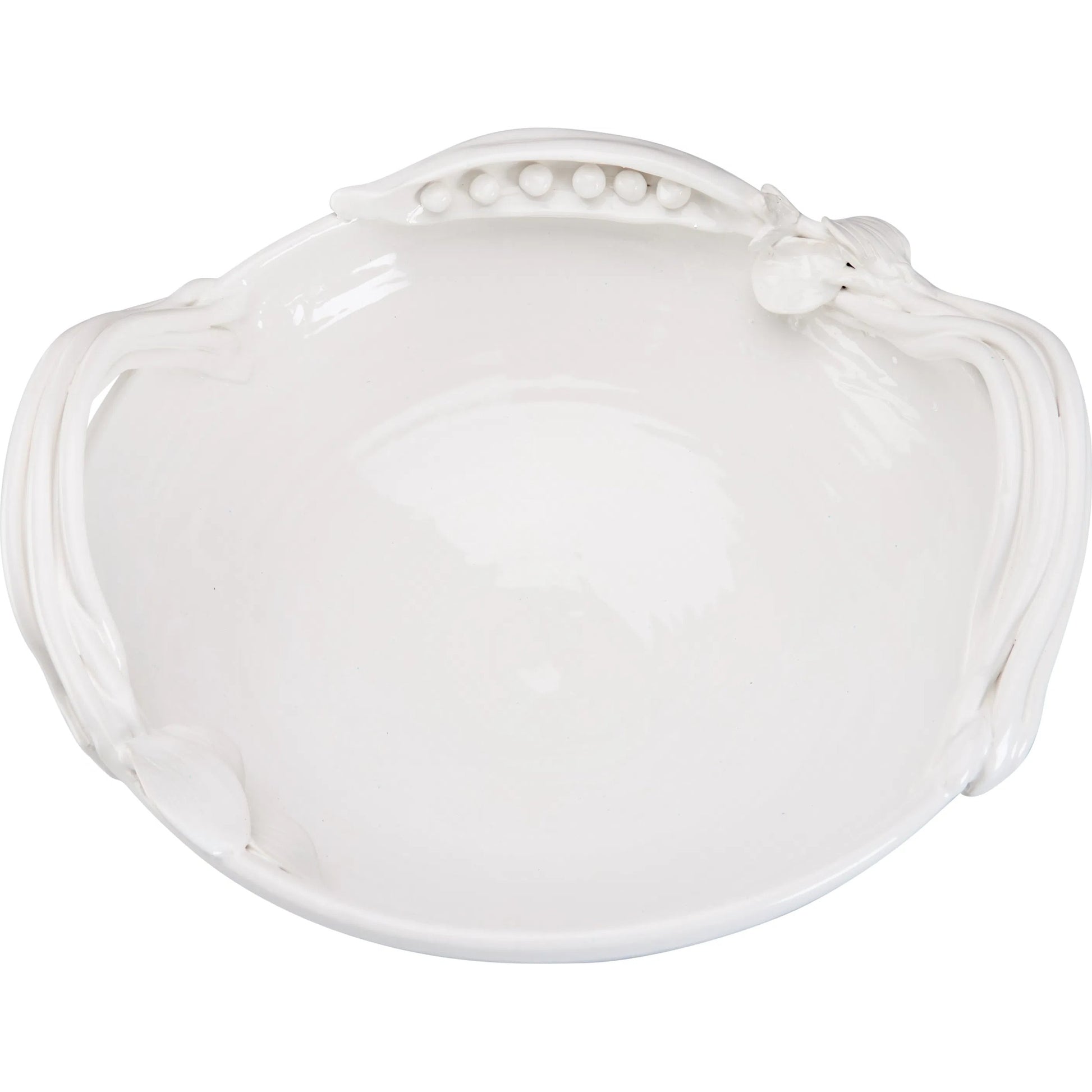 Pisello Bowl by Chelsea House in white, cream and white glaze. Made from unique in a unique style.