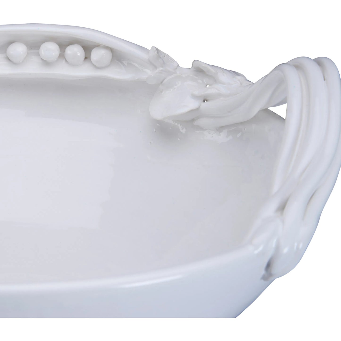 005 SI-2533903 | Closeup | Pisello Bowl by Chelsea House in white, cream and white glaze. Made from unique in a unique style.