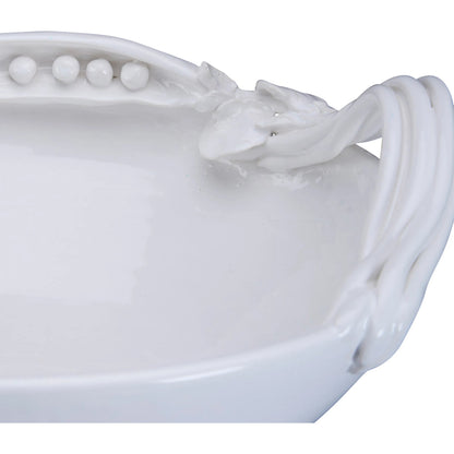 Pisello Bowl by Chelsea House in white, cream and white glaze. Made from unique in a unique style.