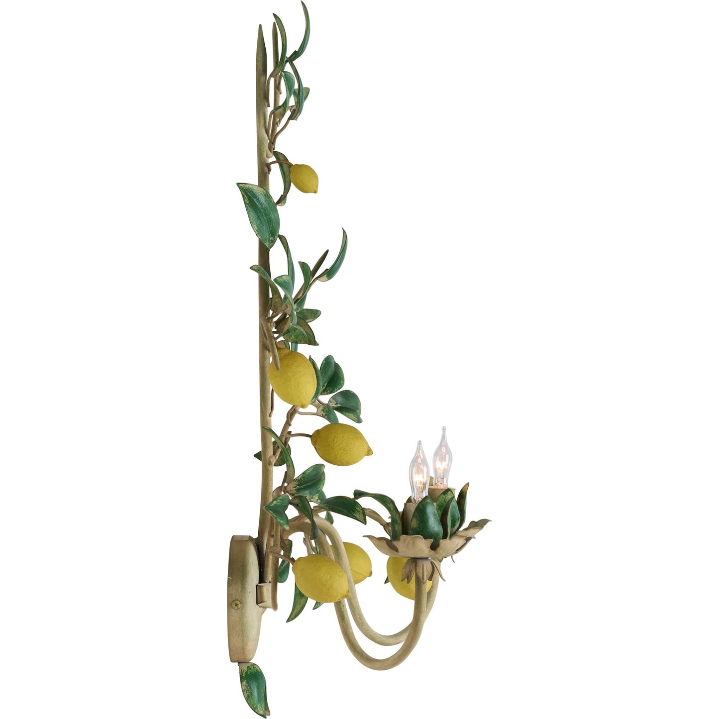003 SI-2533866 | Additional Silo | Lemon Wall Sconce by Chelsea House in green, yellow and hand painted. Made from unique in a unique style.
