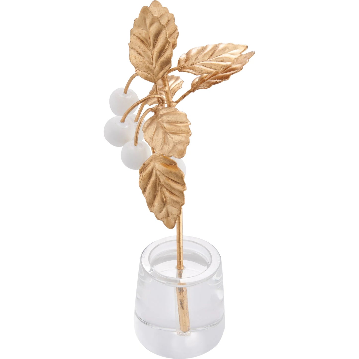 006 SI-2533810 | Additional Silo | Cherry Blossom on Stand by Chelsea House in white, cream, gold and matte white, gold leaf, clear. Made from unique in a unique style.