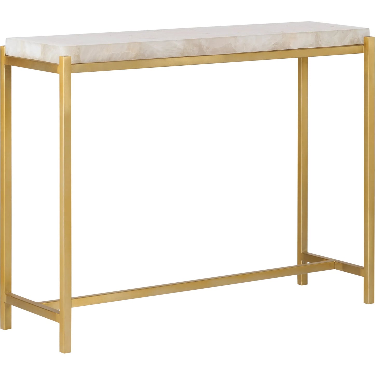 001 SI-2533824 | Primary Silo | Elie Console by Chelsea House in white, cream, gold and natural white, antique brass. Made from unique in a unique style.