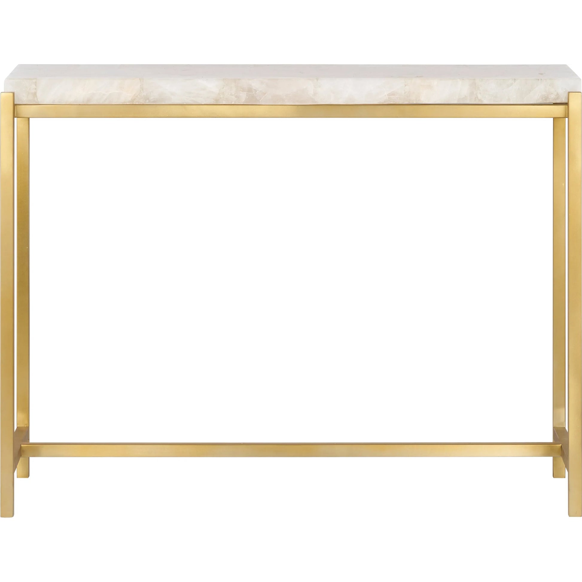 Elie Console by Chelsea House in white, cream, gold and natural white, antique brass. Made from unique in a unique style.