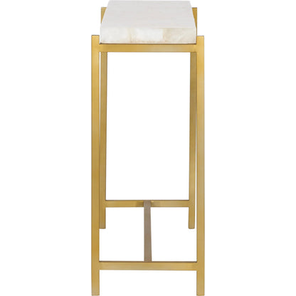 Elie Console by Chelsea House in white, cream, gold and natural white, antique brass. Made from unique in a unique style.