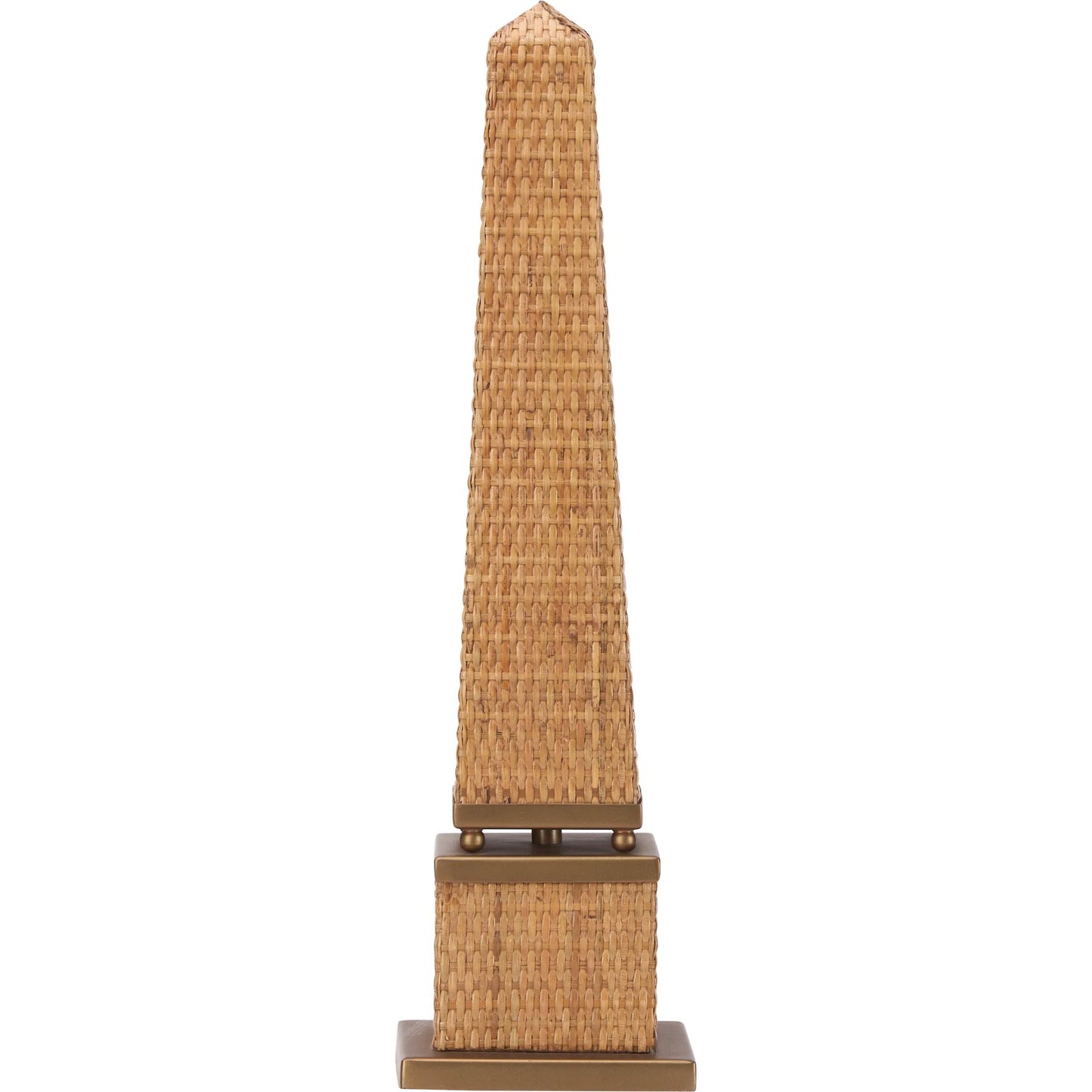 001 SI-2533914 | Additional Silo | Rattan Obelisk by Chelsea House in tan, gold and natural, antique brass. Made from unique in a unique style.