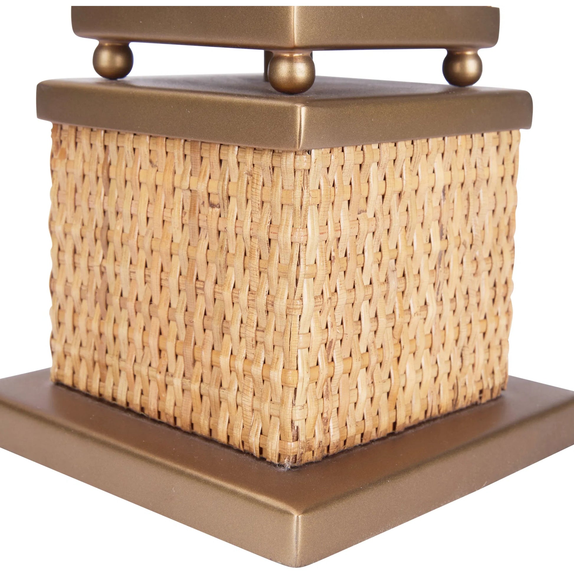 Rattan Obelisk by Chelsea House in tan, gold and natural, antique brass. Made from unique in a unique style.