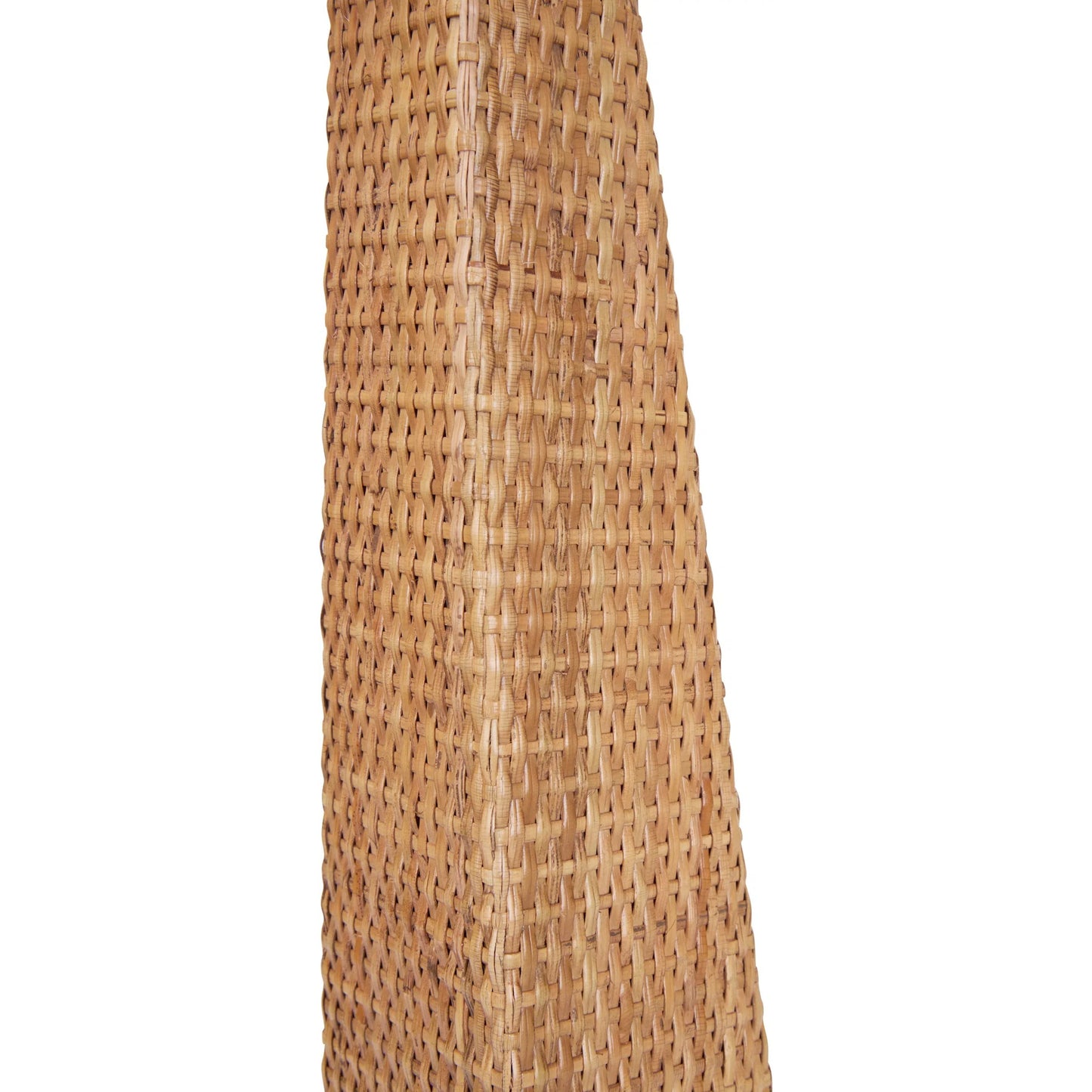 005 SI-2533914 | Closeup | Rattan Obelisk by Chelsea House in tan, gold and natural, antique brass. Made from unique in a unique style.