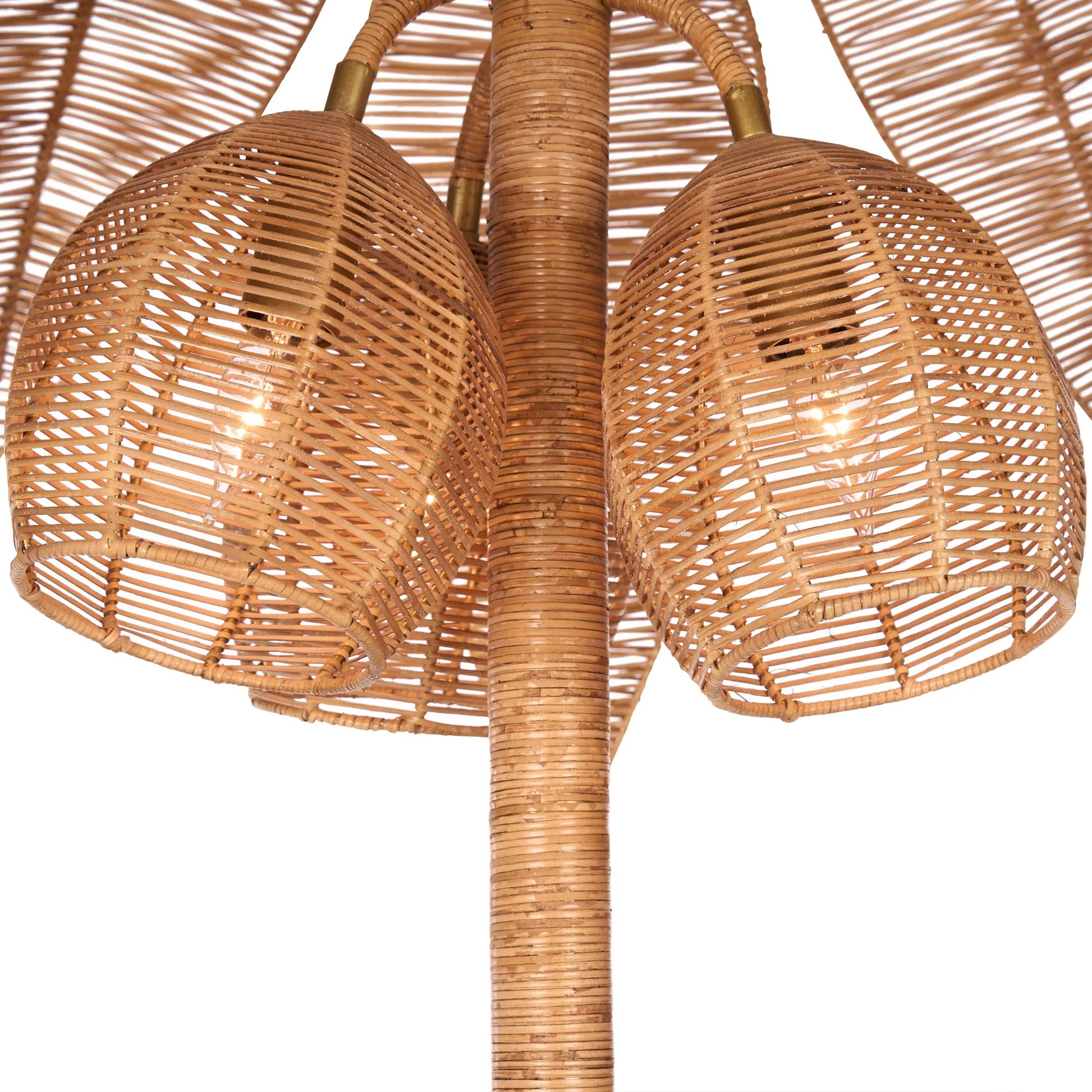 Palm Tree Floor Lamp by Chelsea House in brown, gold and natural, antique brass. Made from unique in a unique style.