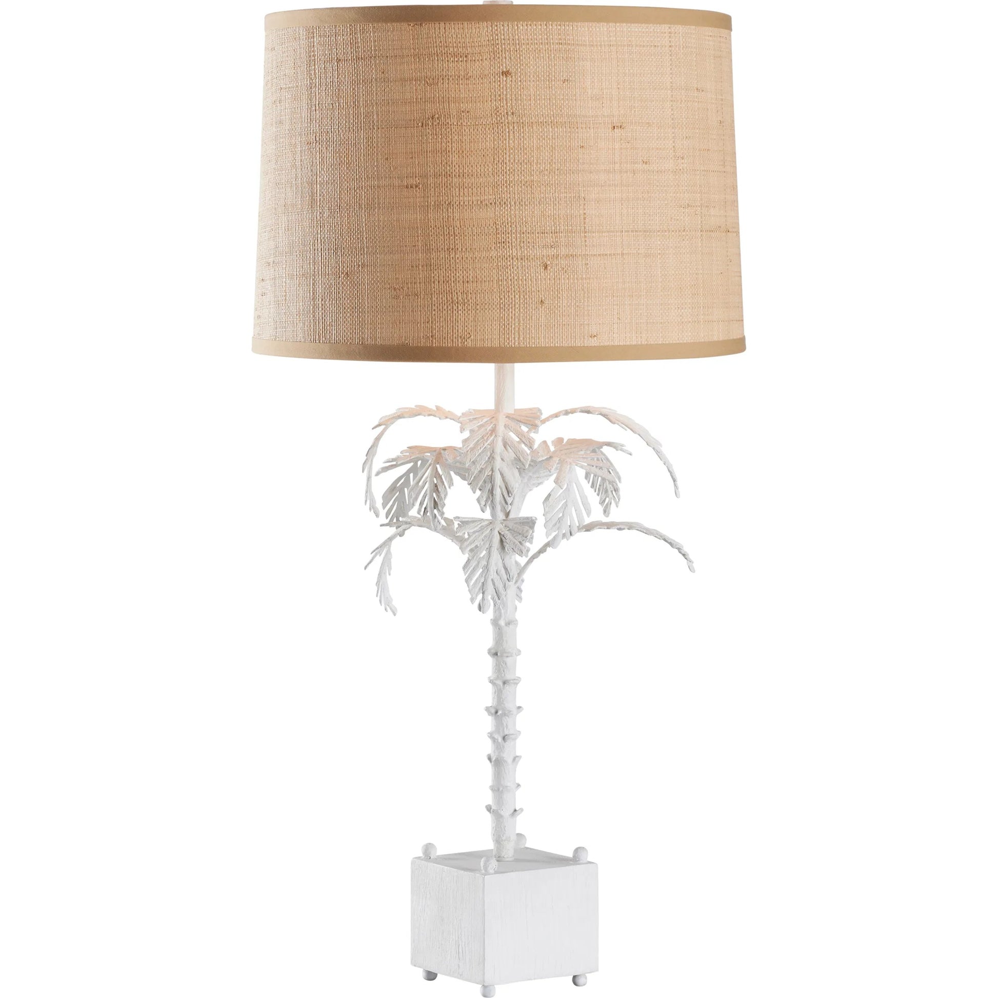 Palm Table Lamp by Chelsea House in white, cream and white. Made from unique in a unique style.