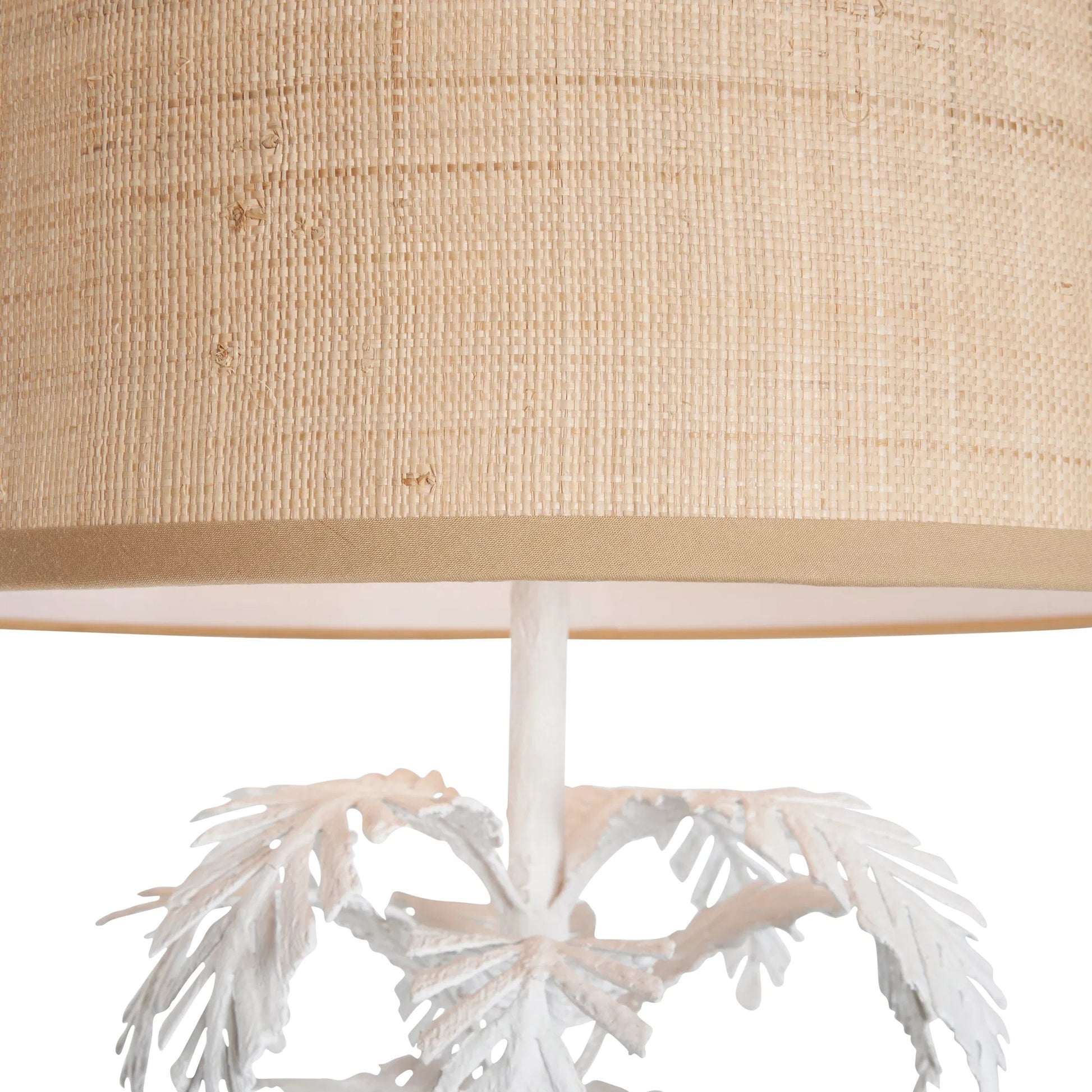 Palm Table Lamp by Chelsea House in white, cream and white. Made from unique in a unique style.