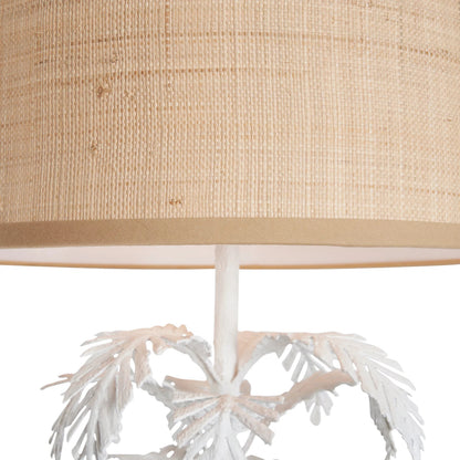Palm Table Lamp by Chelsea House in white, cream and white. Made from unique in a unique style.