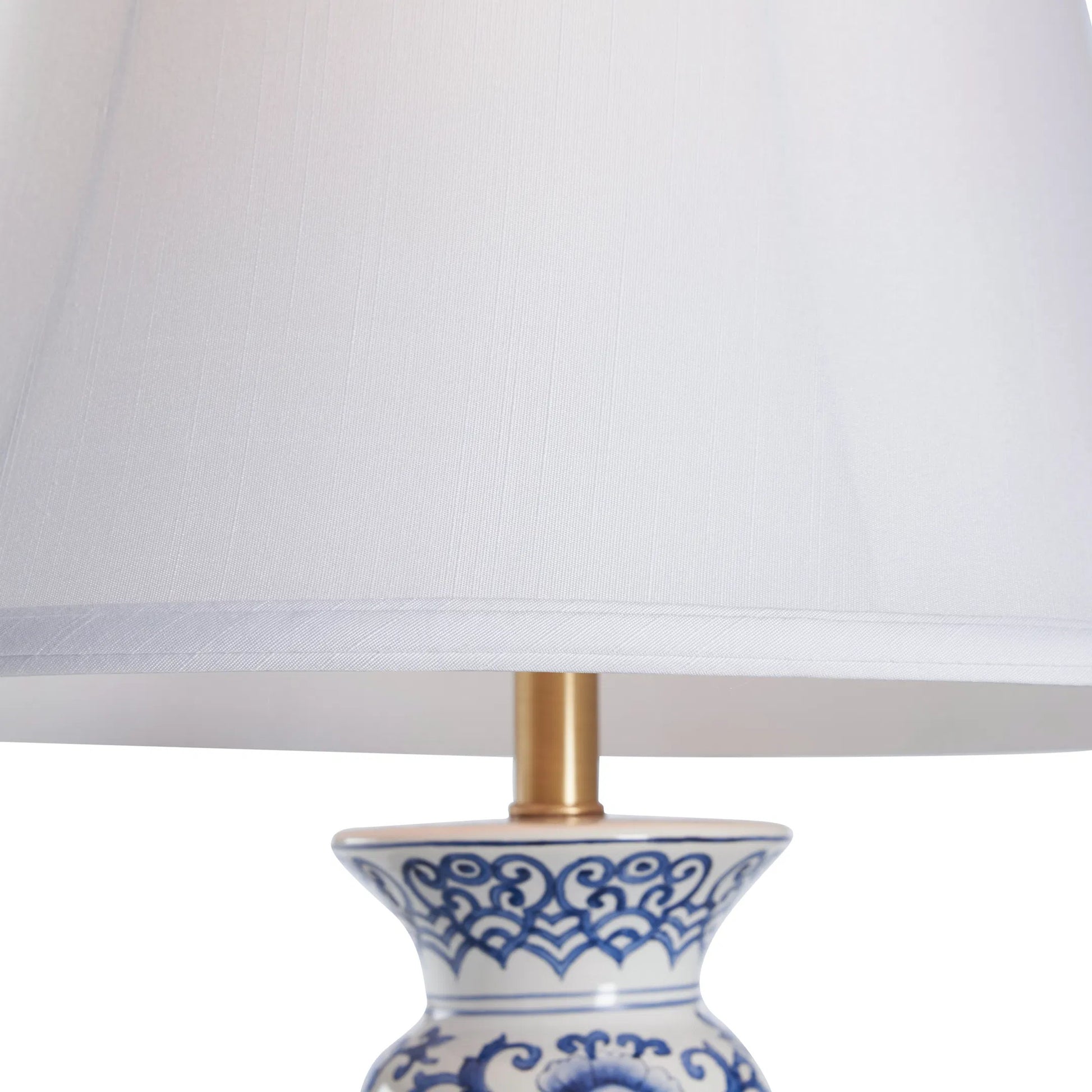 Dutch Delft Lamp by Chelsea House in black, white, cream and blue, white glaze. Made from unique in a unique style.