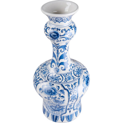 Dutch Delft Vase by Chelsea House in white, cream, blue and blue, white glaze. Made from unique in a unique style.