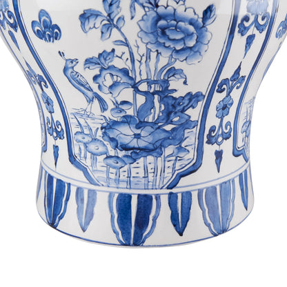 Dutch Delft Vase by Chelsea House in white, cream, blue and blue, white glaze. Made from unique in a unique style.