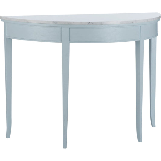 Brussels Demilune by Chelsea House in blue, white, cream and pale blue, natural white. Made from unique in a unique style.