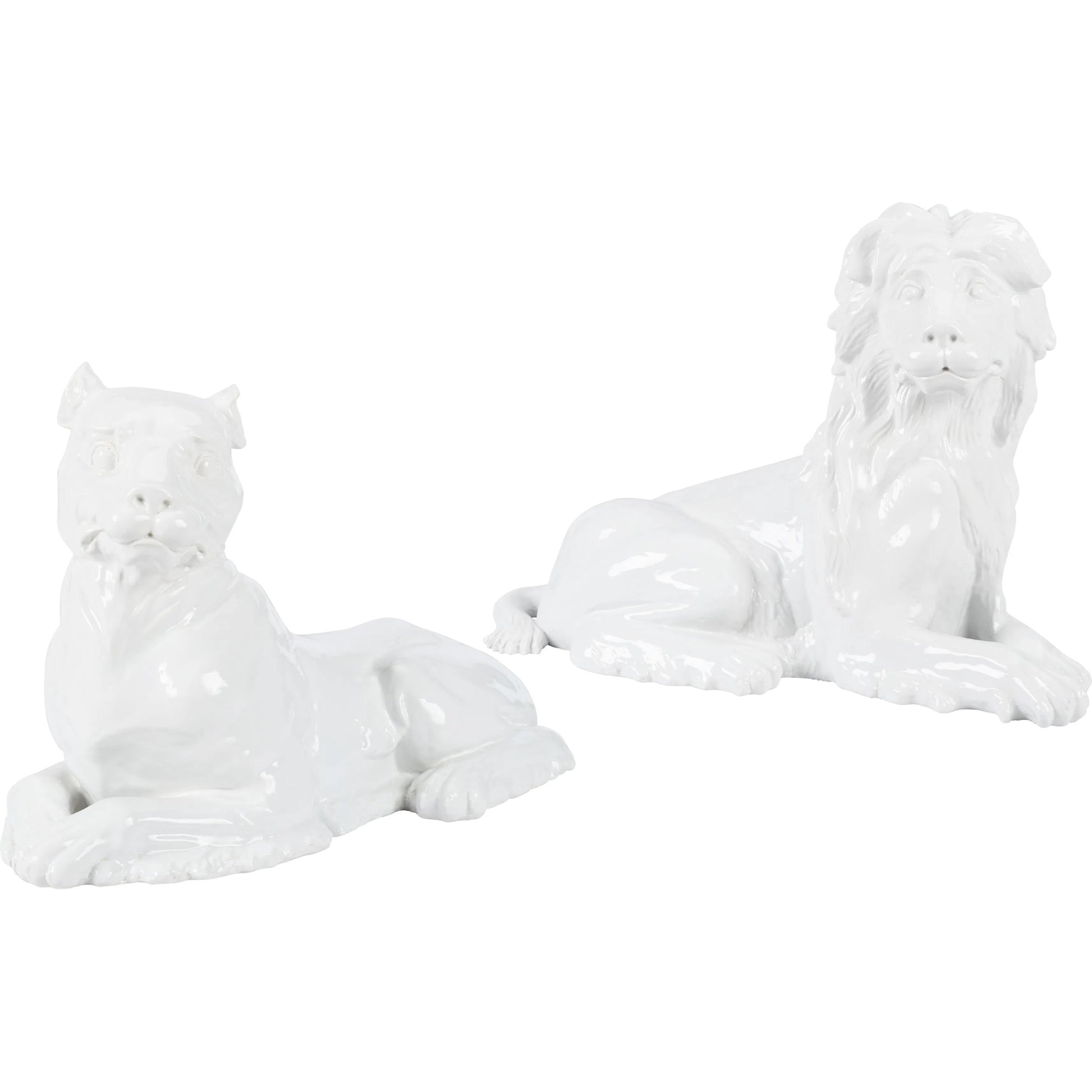 Set of Meissen Lions by Chelsea House in white, cream and white glaze. Made from unique in a unique style.
