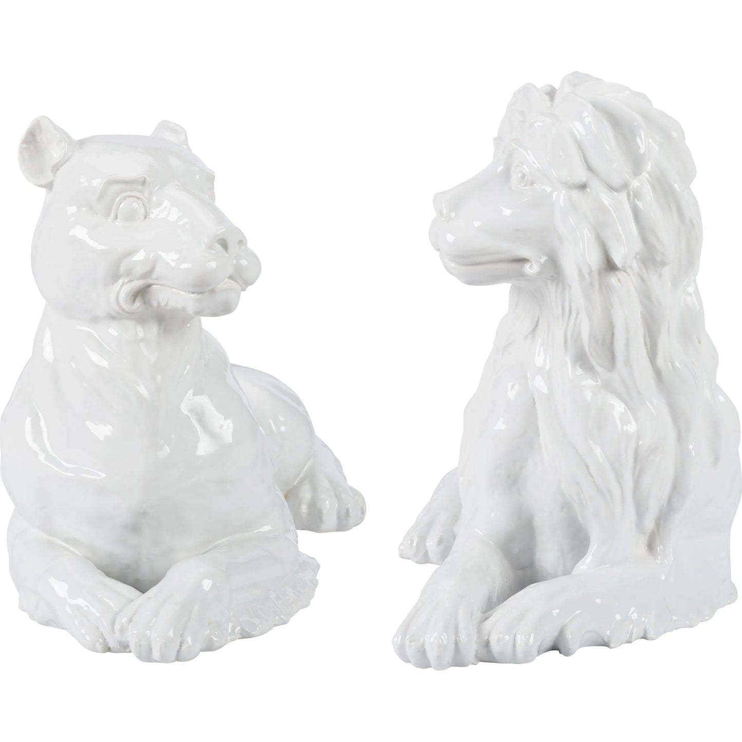 002 SI-2533929 | Additional Silo | Set of Meissen Lions by Chelsea House in white, cream and white glaze. Made from unique in a unique style.