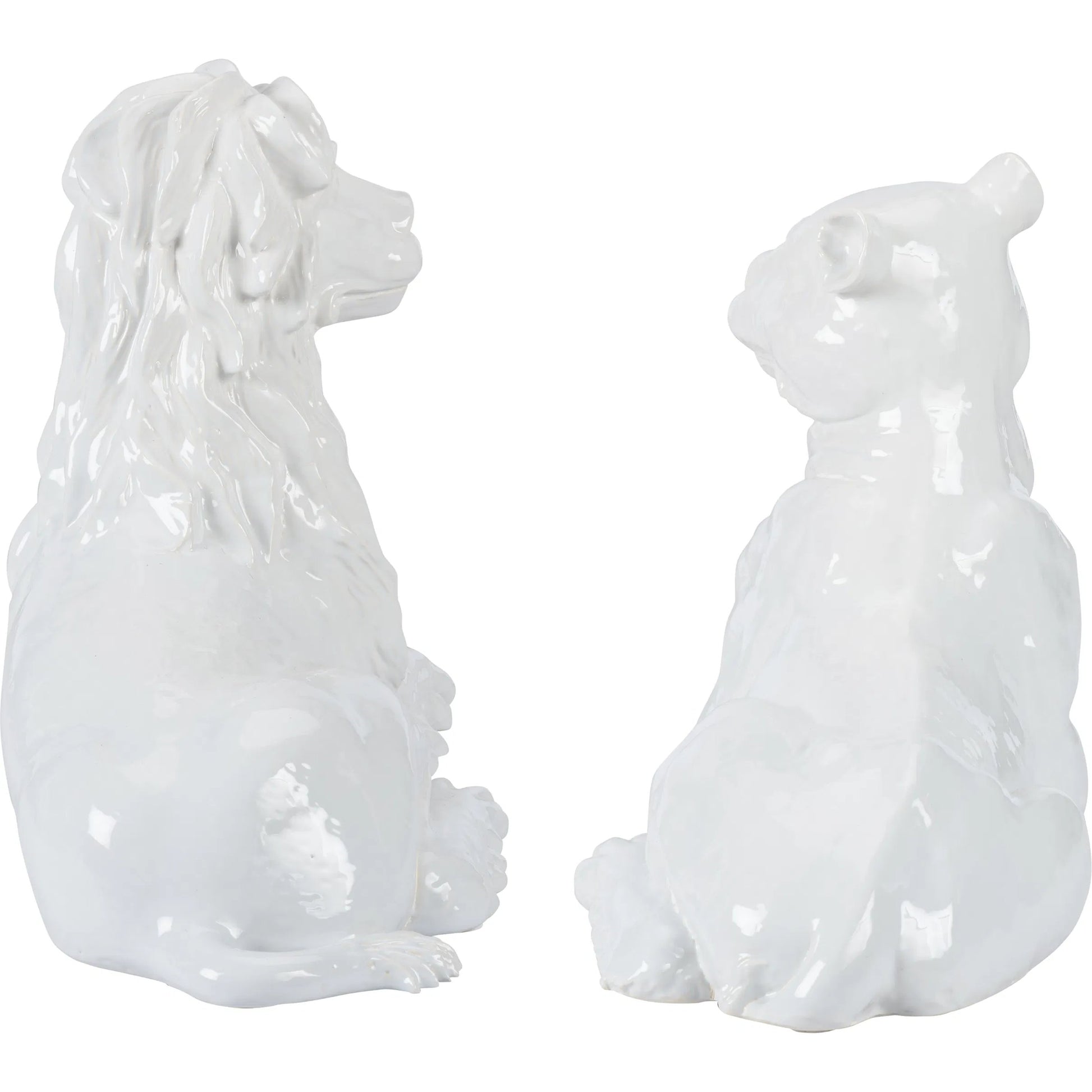 Set of Meissen Lions by Chelsea House in white, cream and white glaze. Made from unique in a unique style.