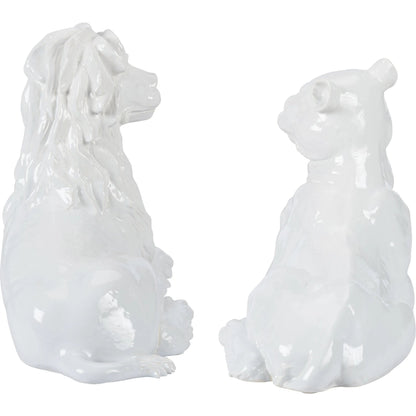 Set of Meissen Lions by Chelsea House in white, cream and white glaze. Made from unique in a unique style.