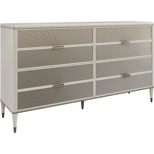 001 SI-2095898 | Additional Silo | Valentina Dresser by Caracole in matte pearl, golden shimmer, bronze gold. Made from birch, maple in a modern style.